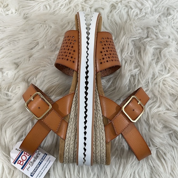 BOBS FROM SKECHERS Memory Foam Desert Kiss Sunny Flair Size 9 Brown Vegan NEW - Picture 9 of 14